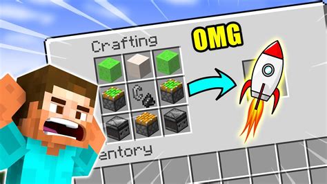 Crafting Rocket And Plane In Minecraft 😱 Youtube