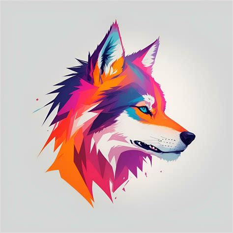 Colorful Wolf Wpap Art Pop Art Ai Generated Stock Photo At