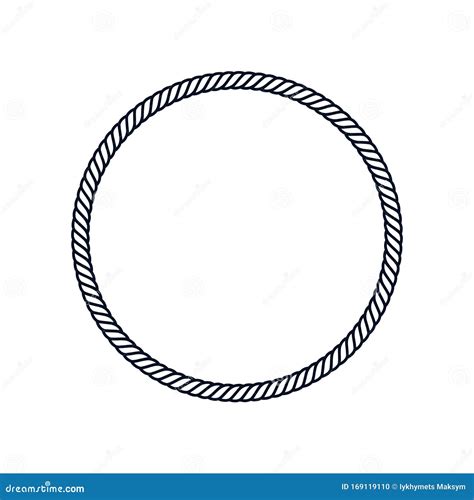 Circle Rope Frame Endless Rope Loop Isolated On White Including