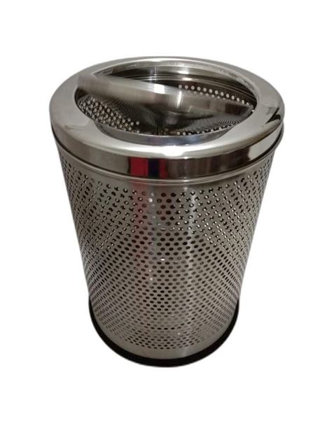 Open Top Stainless Steel Office Dust Bins Capacity L At