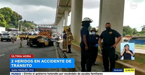 Accidente de tránsito en San Miguelito deja dos heridos Nacionales