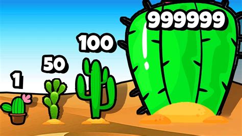 ЭВОЛЮЦИЯ РАЗМЕРА КАКТУСА МАКСИМАЛЬНЫЙ УРОВЕНЬ Grow Cactus Clicker