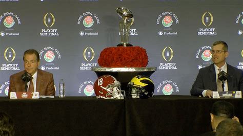 Rose Bowl Nick Saban Jim Harbaugh Give Final Thoughts On The Game