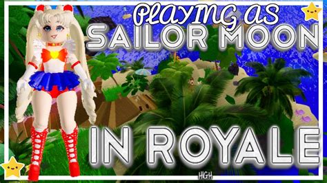 Playing As SAILOR MOON In ROYALE HIGH Sunset Island Superheros Vs