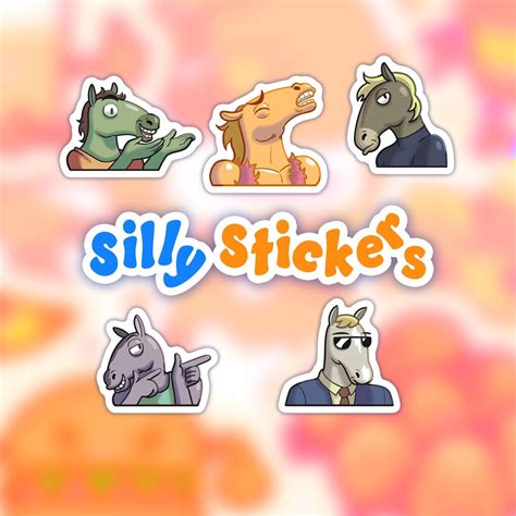 Silly Stickers Horsin Around Art Stickers Etsy