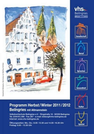 Programm Herbst Winter 2011 2012 Beilngries Vhs Beilngries