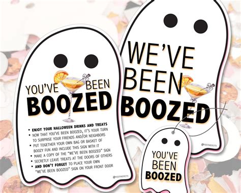 Super Cute Youve Been Booed Printable Signs For Halloween