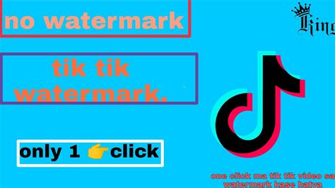 How We Remove Tik Tik Tok Video Watermark With 👉one Click👈 Youtube