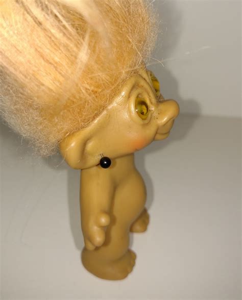 Vintage 1960s 25 Tab Troll Doll Yellow Eyes Two Etsy