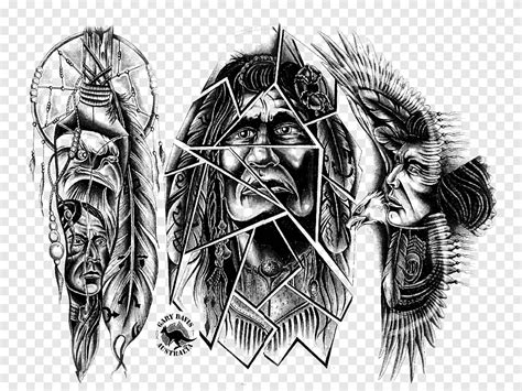 Sleeve Tattoo Native Americans In The United States Drawing Sketch