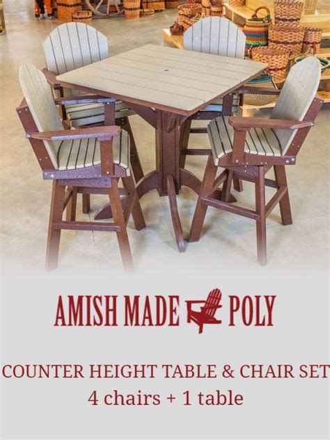 Counter Height Swivel Chair Amish Made Poly