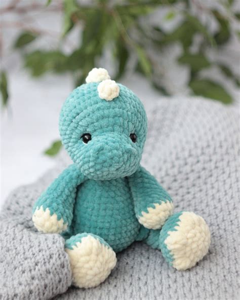 Crochet Dinosaur Plush Pattern Dinosaur Plush Amigurumi Etsy