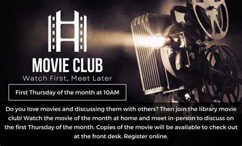 Movie Club River Vale Free Public Library January 4 2024