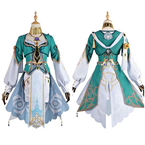 Genshin Impact Lisa Cosplay Costume Dress Hat Accessories Outfit Hallo
