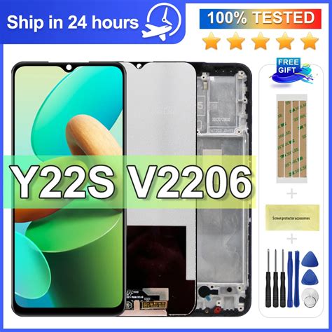 6 55 NEW For Vivo Y22 V2207 LCD Display Touch Screen Digitizer Assembly