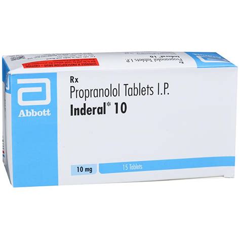 Propranolol 10mg Inderal Tablets Myedpill