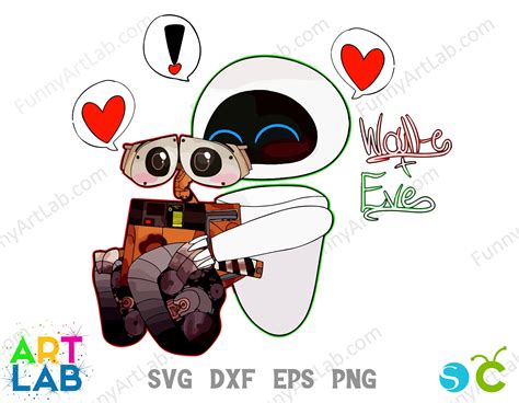 Wall E And Eve Svg Love Wall E And Eve Png Wall E Svg Wall E Png