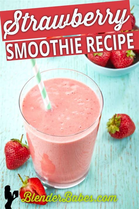 Simple Strawberry Smoothie Recipe Blender Babes