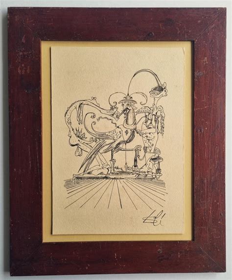 Sold At Auction Salvador Dalí Salvador Dali Drawing Signed By Hand