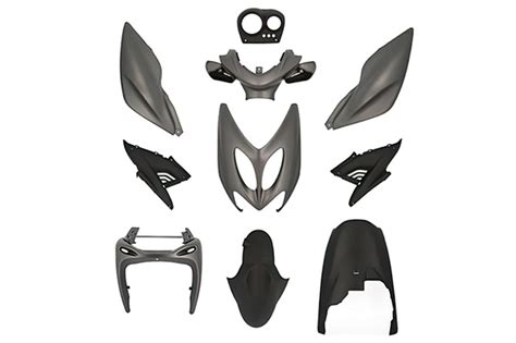 Kit carénage 10 pièces Noir Gris MBK Nitro avant 2013 MAXISCOOT