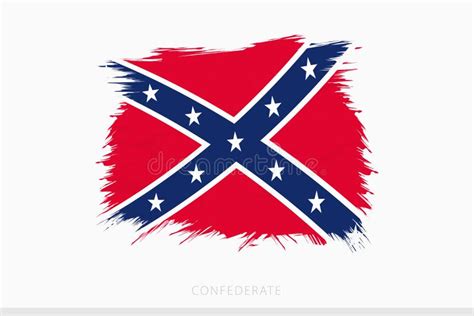 Grunge Flag Of Confederate Vector Abstract Grunge Brushed Flag Of