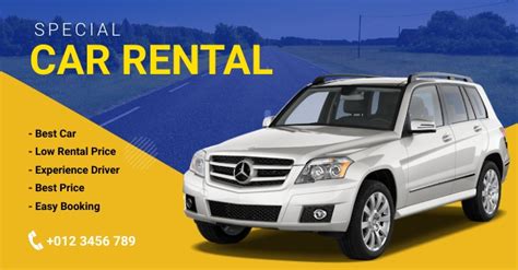 Car Rental Service Banner Template Postermywall