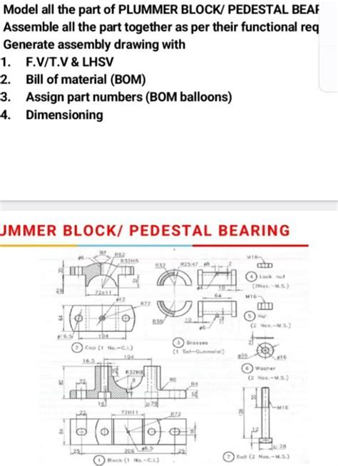 Model All The Part Of PLUMMER BLOCK PEDESTAL BEAF Chegg