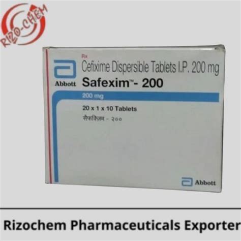 Safexim 200mg Tablet Rizochem Pharmaceuticals