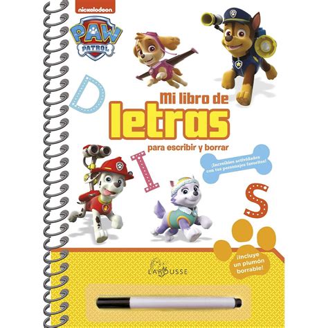 Paw Patrol Mi Libro De Letras Para Escribir Y Borrar