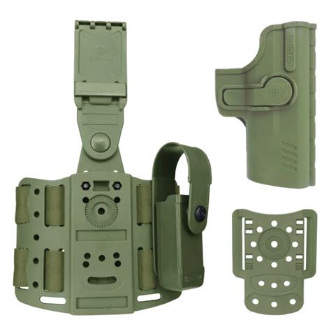 Combo Coldre Pro SR em Polímero Bélica Canhoto Verde Shop Militar