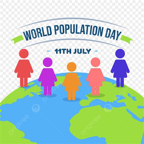 World Population Day Vector Png Images Flat World Population Day