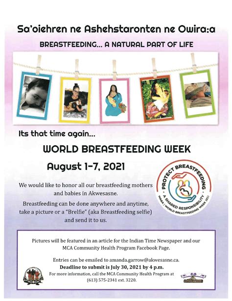 World Breastfeeding Week 2021 Mohawk Council Of Akwesasne