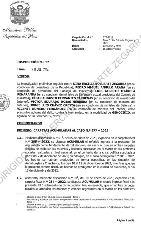 Fiscalía archiva acusación por genocidio Víctor R Nomberto Doctor