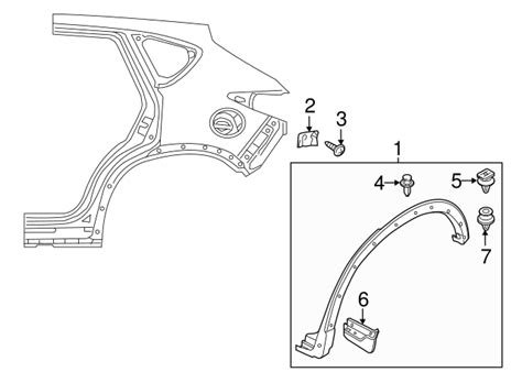 2017 2020 Mazda CX 5 Wheel Opening Molding Retainer Clip KB8B 51 W24A