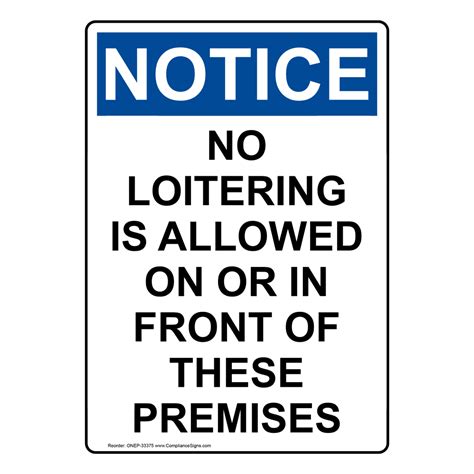 No Loitering Sign Printable - prntbl.concejomunicipaldechinu.gov.co