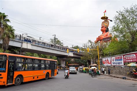 New Delhi Inde Juin Grande Statue De Lord Hanuman Pr S Du