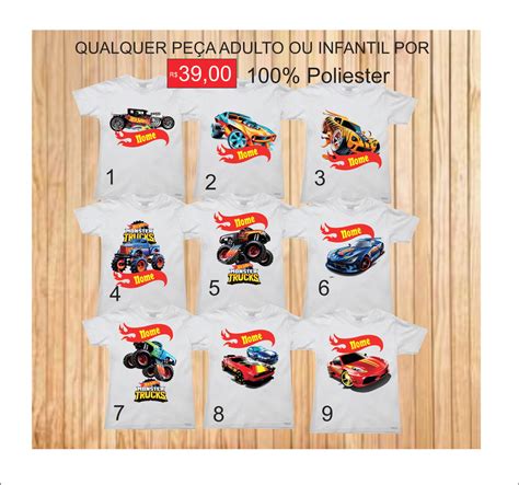 Camiseta Hot Wheels Monster Truck Personalizada Elo