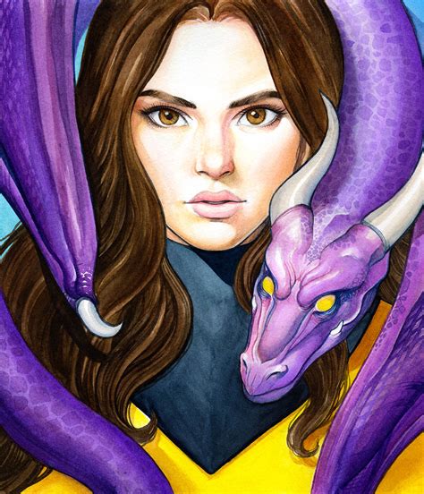 Kitty Pryde and Lockheed Portrait by WeijiC on DeviantArt