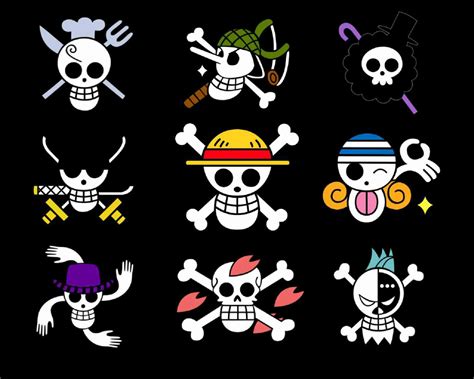 Jolly Roger De Los Mugiwara One Piece Logo One Piece Crew Pirate