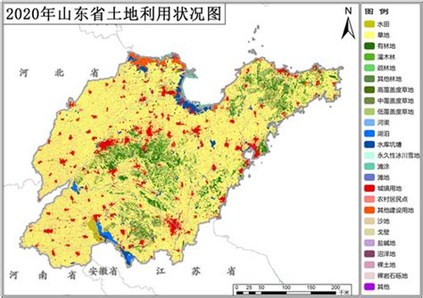 2020年山东省土地利用数据矢量 地理遥感生态网