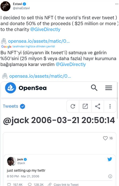 İlk Tweet NFT si yeni sahibi kim olacak NFXHaber
