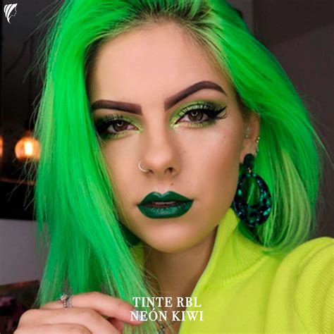 Tinte Rbl Neón Kiwi 💚 Cabello Verde Coloración De Cabello Tinte