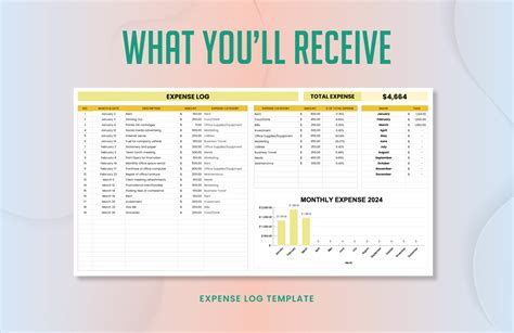 Expense Log Template in Excel, Google Sheets - Download | Template.net