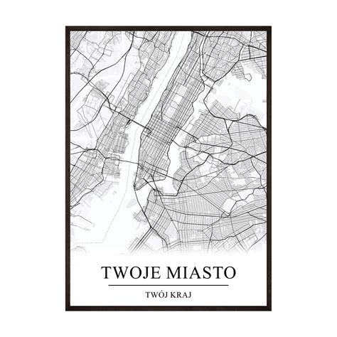 Plakat Mapa Twojego Miasta 30 X 40 Cm Plakaty Plakaty Mapy Miast