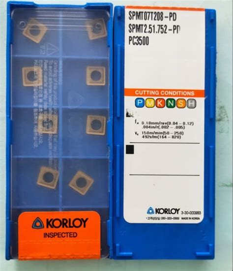 Pvd Korloy Spmt T Pd Indexable Carbide Insert For Industrial At