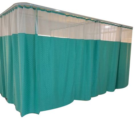 Aluminium Blue Hospital Cubicle Curtain Tracks ICU Curtain Size 5mm