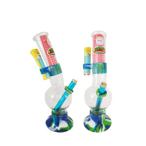 Mwp Large Glass Bongs With Silicone Base With Lighter Holder 30cm Bongsmart Australia