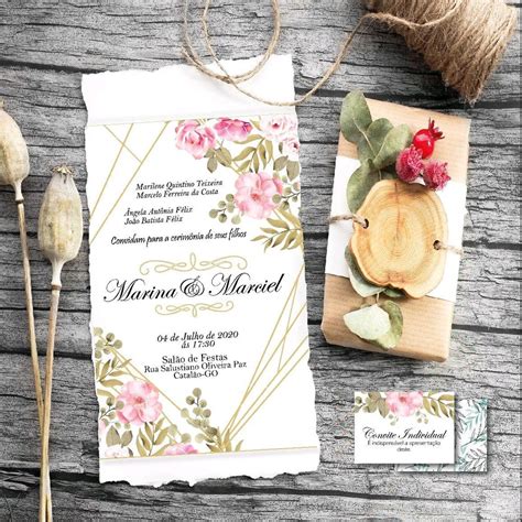 Convite Casamento Vintage Elo Produtos Especiais