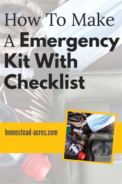 How To Make An Emergency Kit With Printable Checklist Emergency Kit Emergency Survival Tips