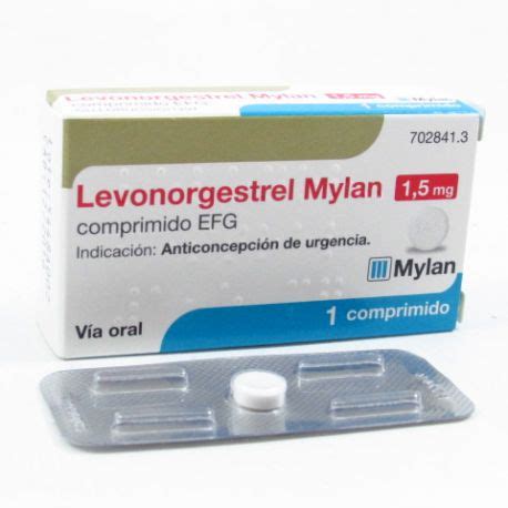 LEVONORGESTREL MYLAN EFG 1 5 MG 1 COMPRIMIDO Farmacia Puertollano